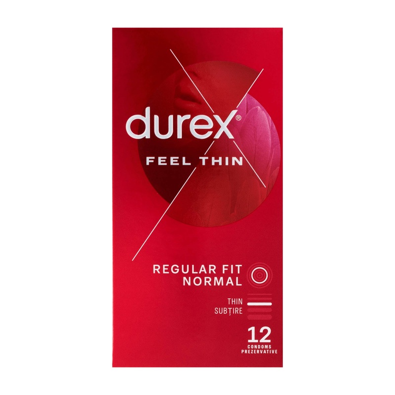 durex Feel Thin regular fit condoms 12 Count