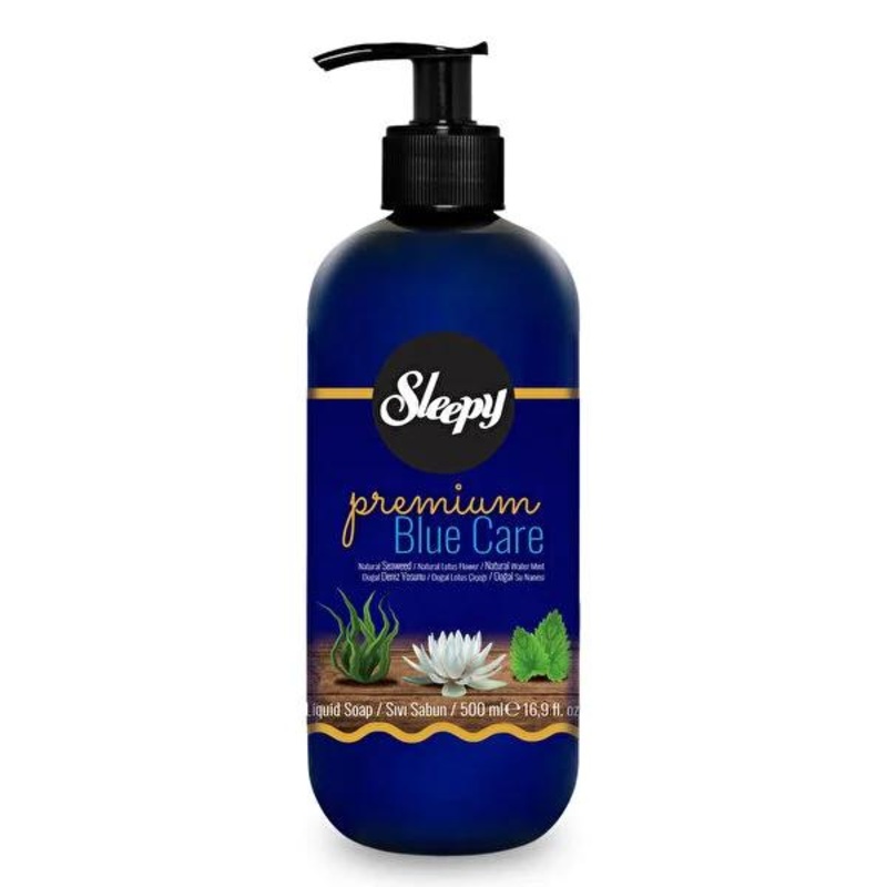 Sleepy Premium Blue Care Liquid Hand Soap – Gentle, Moisturizing, and Refreshing Hand Wash with Botanical Extracts