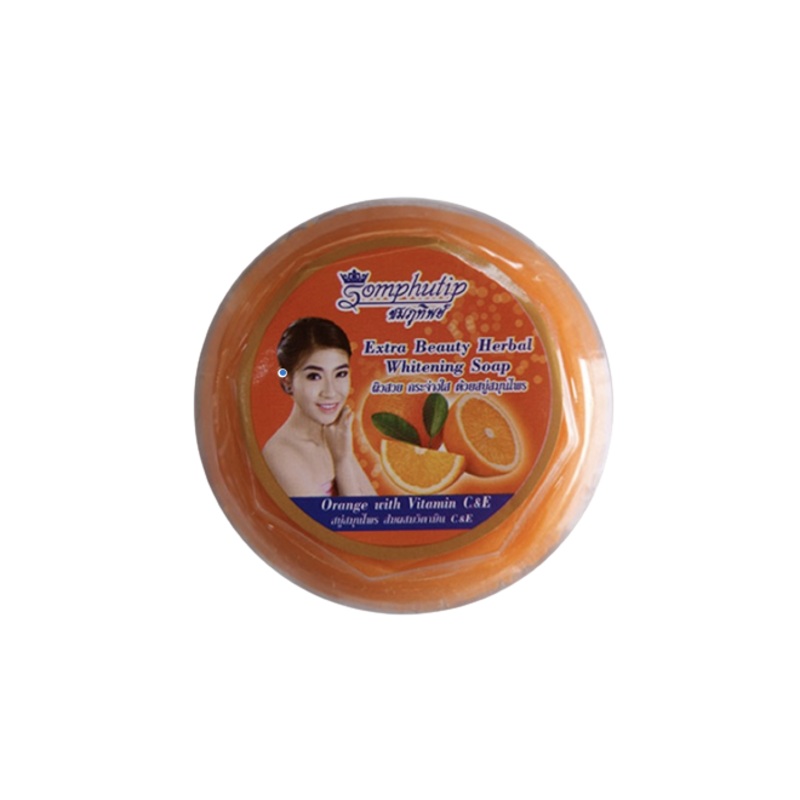 Somphutip Extra Beauty Herbal Whitening SoapOrange With Vitamin