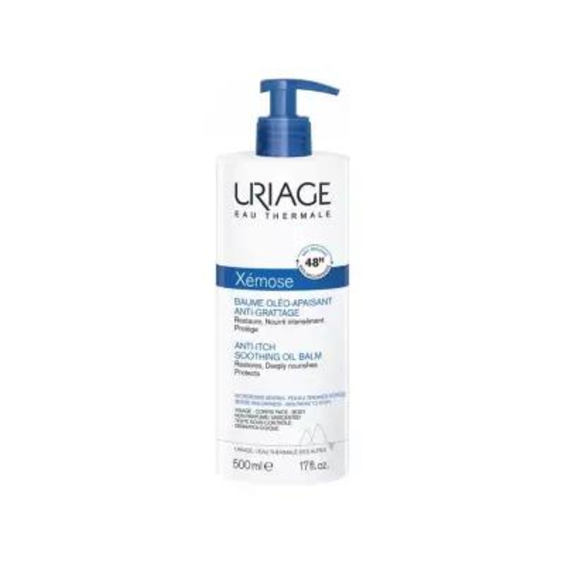 Uriage Xemose Anti-Itch Soothing Oil Balm: Intense Dry & Sensitive Skin Relief, Hypoallergenic, Fragrance-Free, Eczema Relief, Long-Lasting Hydration