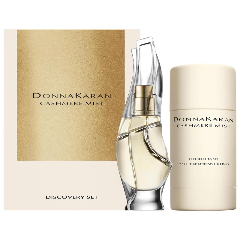 Donna Karan Cashmere Mist Perfume & Deodorant Set – Floral Fragrance, Lily of the Valley, Travel Size Discovery Set