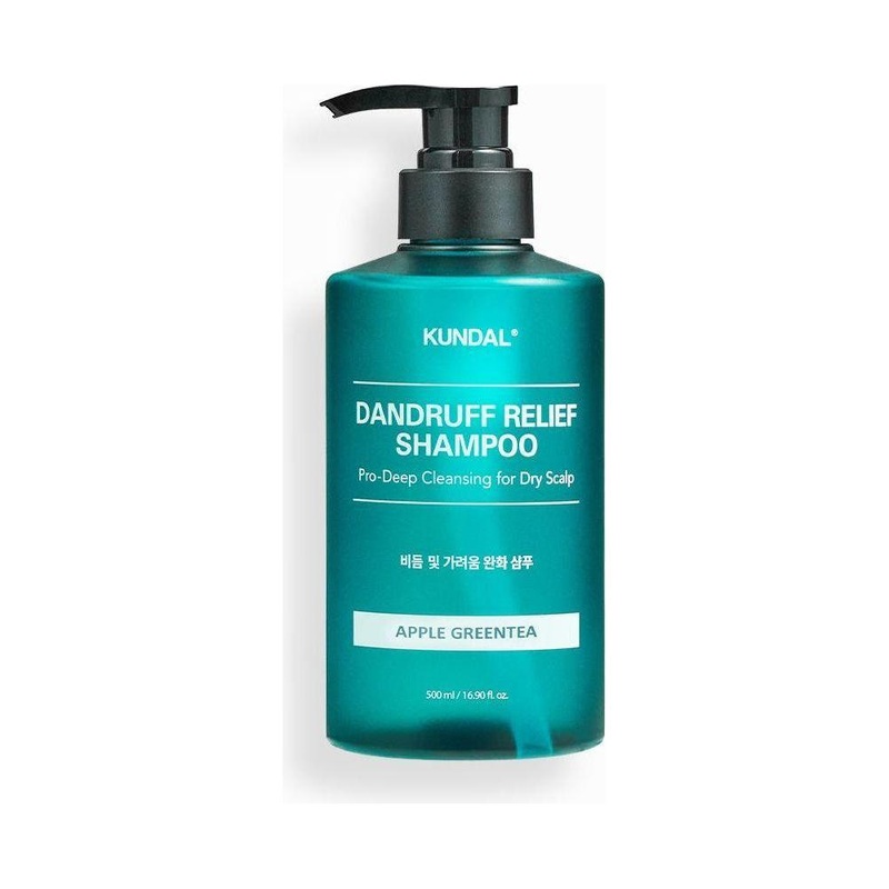 KUNDAL Dandruff Relief Shampoo  500ml | Apple Green Tea | Pro-Deep Cleansing for Dry, Flaky Scalp