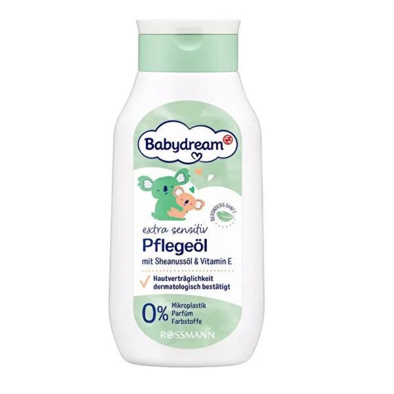 Babydream Baby Care Oil for Sensitive Skin – Fragrance-Free, Vegan, 8.45 fl oz