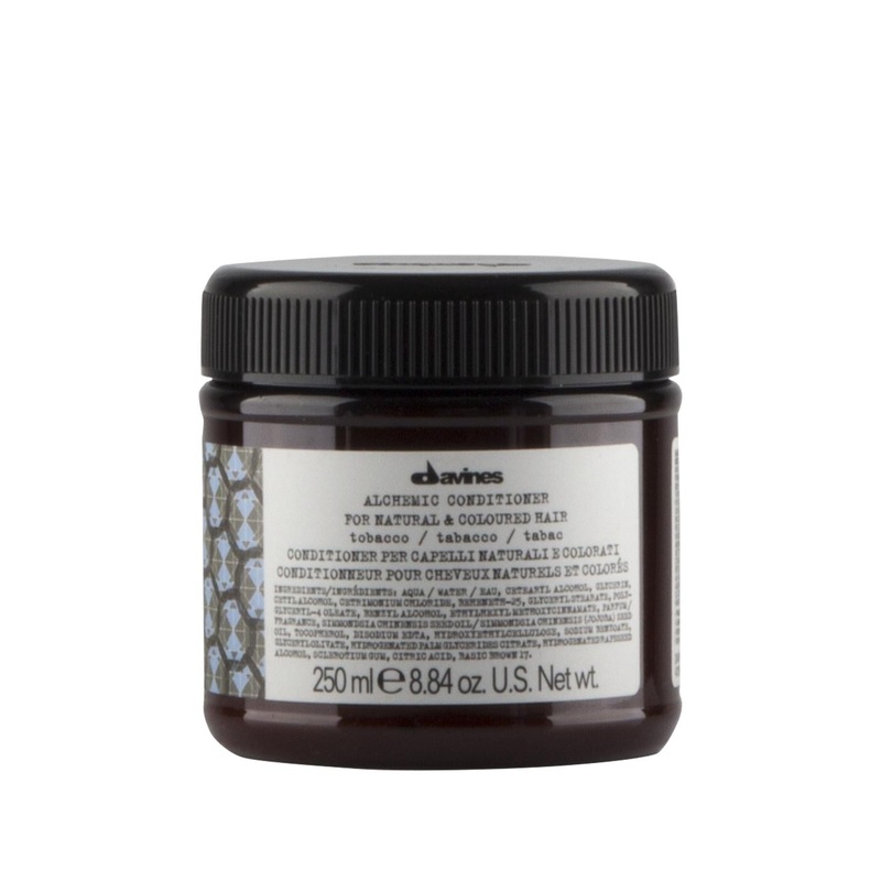 Davines Alchemic Tobacco Hair Conditioner: Enhance & Maintain Rich Brown Tones, Color Depositing, Deeply Conditions – 8.45 fl oz