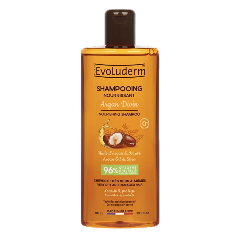 Evoluderm Argan Oil Shampoo: Nourishing & Repairing Shampoo for Dry, Damaged Hair – Hydrates, Restores Shine, and Prevents Breakage