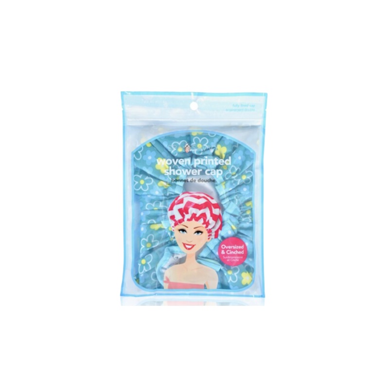 Spa Savvy Woven Printed Shower Cap