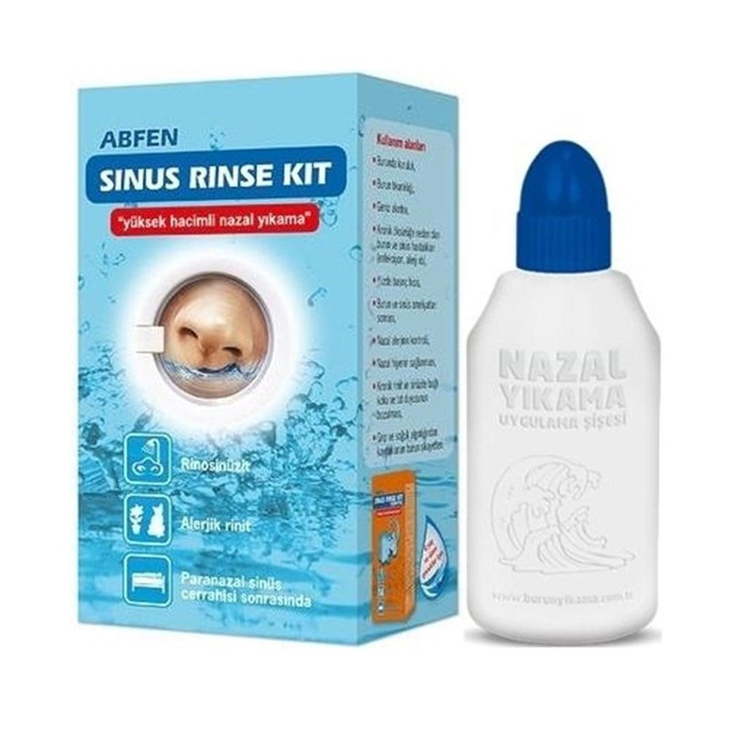 Abfen Nasal Irrigation Kit for Sinus Relief – High-Volume Nasal Rinse Kit with 25 Saline Sachets