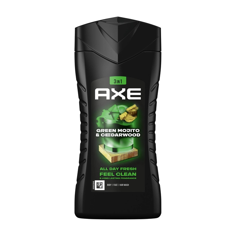 Axe Green Mojito & Cedarwood body wash, 400 mL