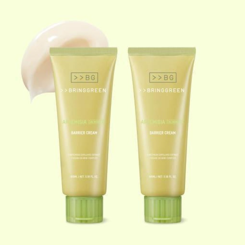 BRINGGREEN Artemisia Calming EX Barrier Cream  100ml + 100ml | 2X Hydration Power for Sensitive, Dry Skin