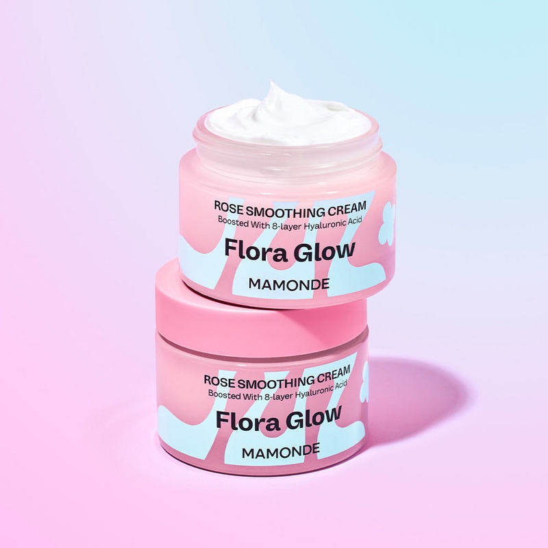 Mamonde Flora Glow Rose Smoothing Cream  Radiant Hydration & Silky Skin Texture  50ml