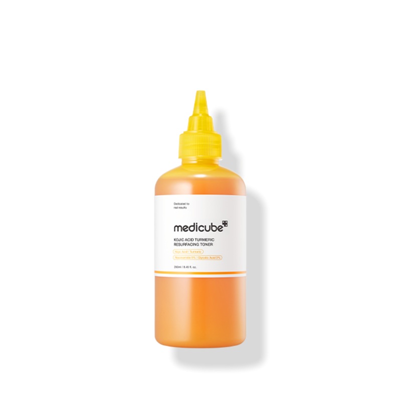 Medicube Kojic Acid Turmeric Resurfacing Toner  250ml | Brightening & Tone-Correcting Toner for Pigmented, Dull Skin