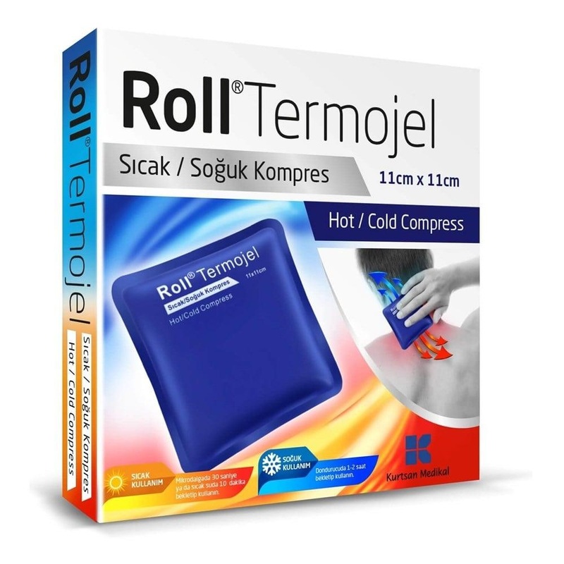 Roll Termojel Hot/Cold Compress Gel Pack – 4.33 x 4.33 inches – Relief for Muscle Pain & Injury Recovery