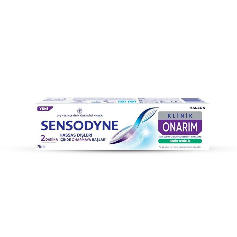 Sensodyne Klinik Onarm: Deep Clean Sensitive Teeth Toothpaste with Novamin Technology – Rapid Repair & Lasting Relief