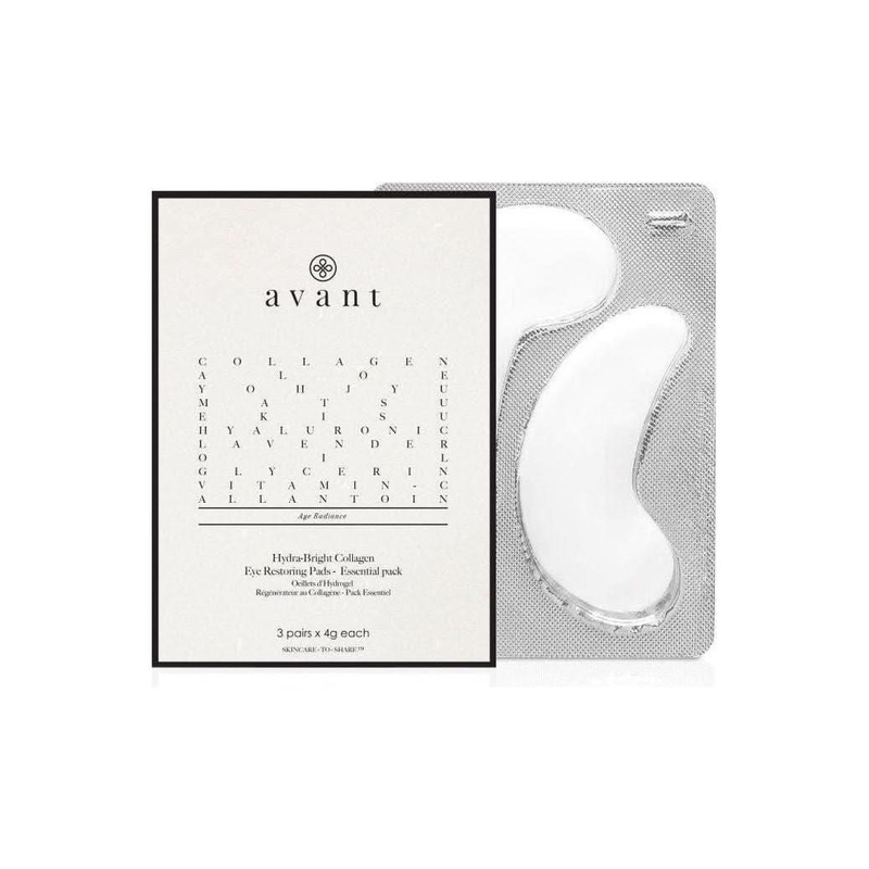 Avant Skincare Hydra-Bright Collagen Eye Restoring Pads  3 Pairs | Brightening & Hydrating Under-Eye Treatment