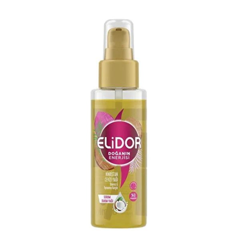 Elidor Coconut Hair Care Oil – Natural Repair Serum for Damaged Hair, 2.71 fl oz