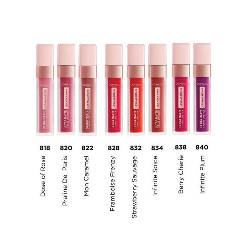 L’oreal pro-matte les macarons scented liquid lipstick 818