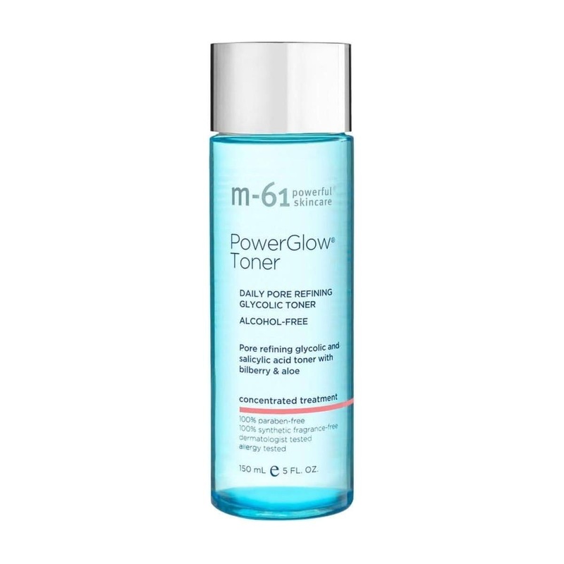 M-61 PowerGlow Toner  150ml | Daily Pore-Refining Toner with Glycolic Acid, Salicylic Acid, Bilberry & Aloe
