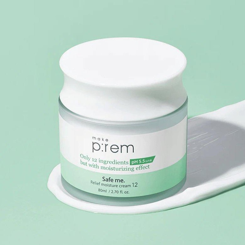 make p:rem Safe Me. Relief Moisture Cream 12 – 80ml | 48-Hour Hydration & Skin Barrier Protection