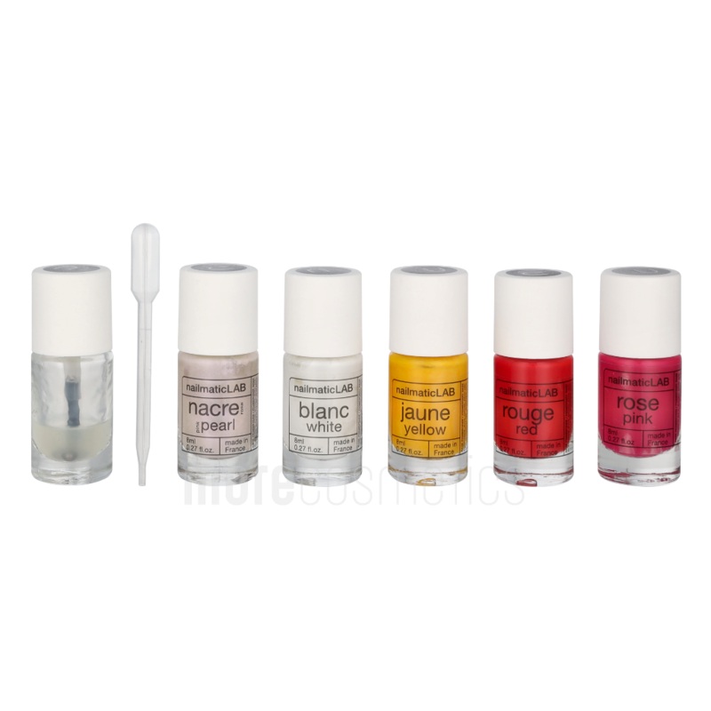Nailmatic Nail Polish Set Pink – 5x Nail Polish 8ml/5x Mixing Bases 2,5ml/10 Pipettes/5 Labels/1 Booklet With 20 Recipes