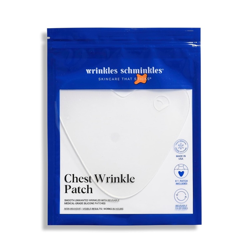 Wrinkles Schminkles Chest Wrinkle Patch  1 Pack | Reusable Medical Grade Silicone for Smoother, Younger-Looking Skin 1 Count (Pack Of 1)