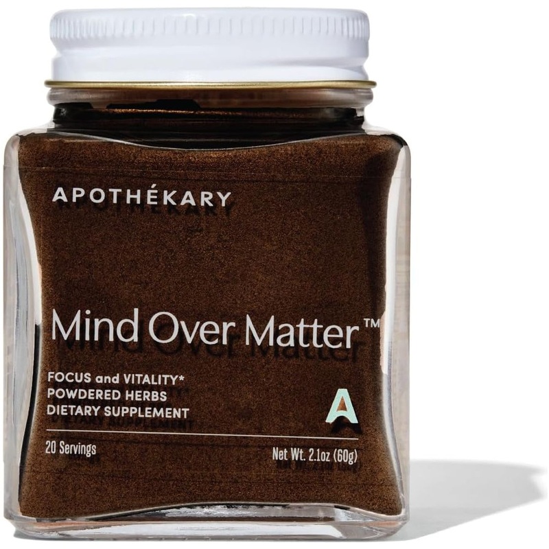 Apothkary Mind Over Matter Powdered Herbs  60g (20 Servings) | Natural Brain-Boosting Mushroom Elixir for Focus & Clarity
