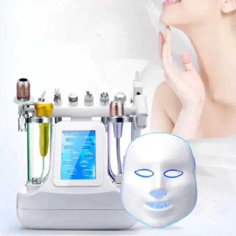 Skin Rejuvenation Mask & Beauty Device Cleaner | 5-in-1 to 12-in-1 Ultrasonic + Light Therapy for Glowing Skin Eight in one American Standard
