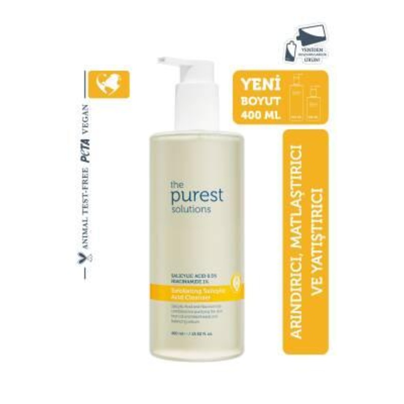 The Purest Solutions Salicylic Acid Cleansing Gel for Oily Skin – 400ml Acne Treatment & Purifying Cleanser