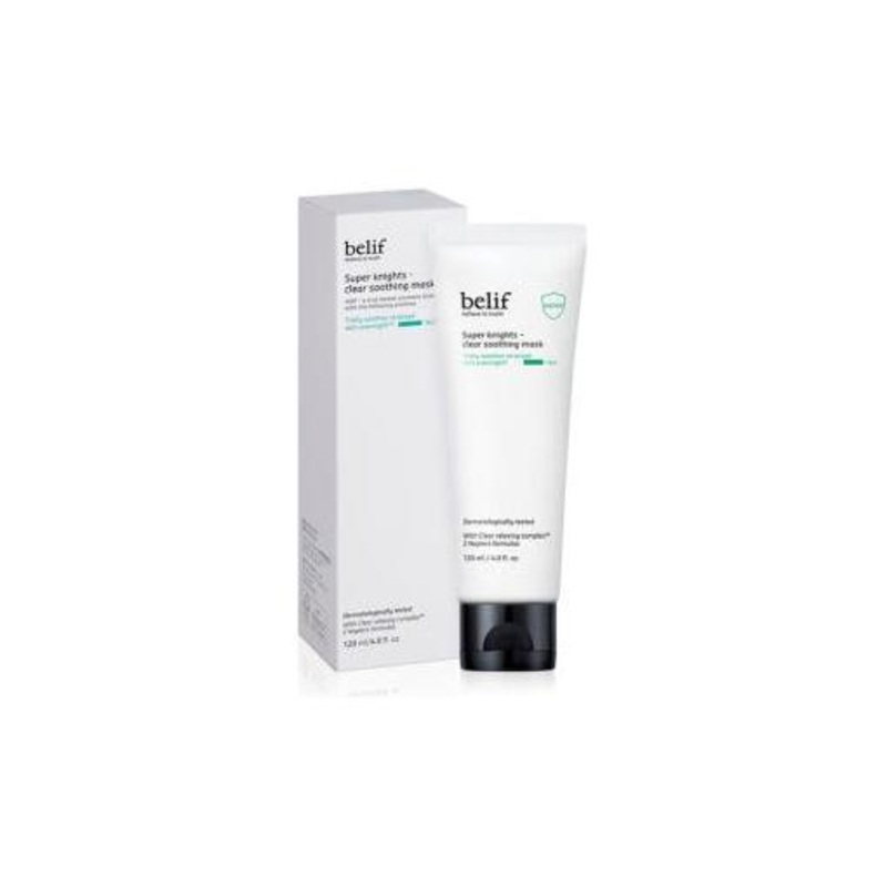 belif Super Knights Clear Soothing Mask  120ml | Overnight Hydration & Skin Brightening