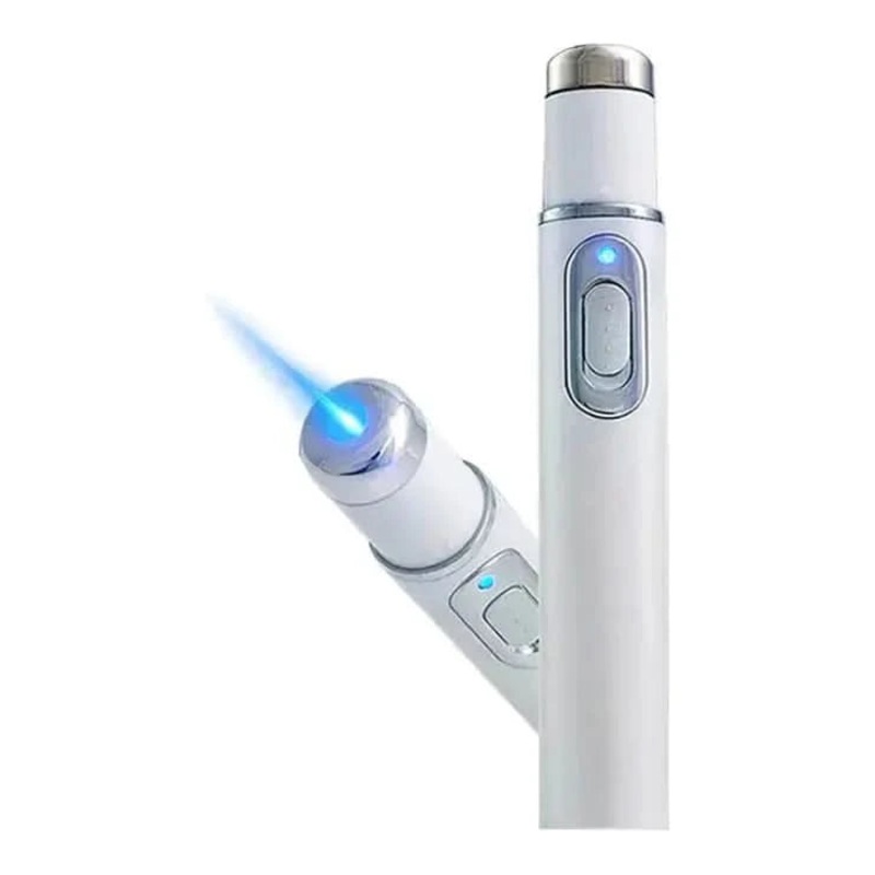 Blue Light Therapy Pen  Portable Skin Treatment for Acne, Wrinkles, Scars & Dark Circles White