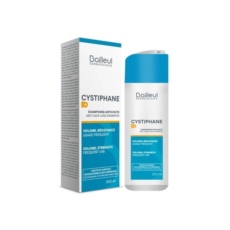 Cystiphane Anti-Hair Loss Shampoo 200ml – Dermatologically Tested, Menthol-Rich Formula for Hair Loss Treatment