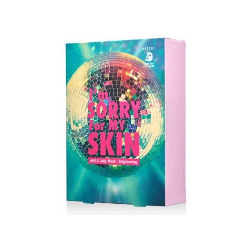 I’m Sorry For My Skin pH 5.5 Jelly Mask  Brightening (10 Pack) | Damask Rose-Infused Glow for Dull, Tired Skin