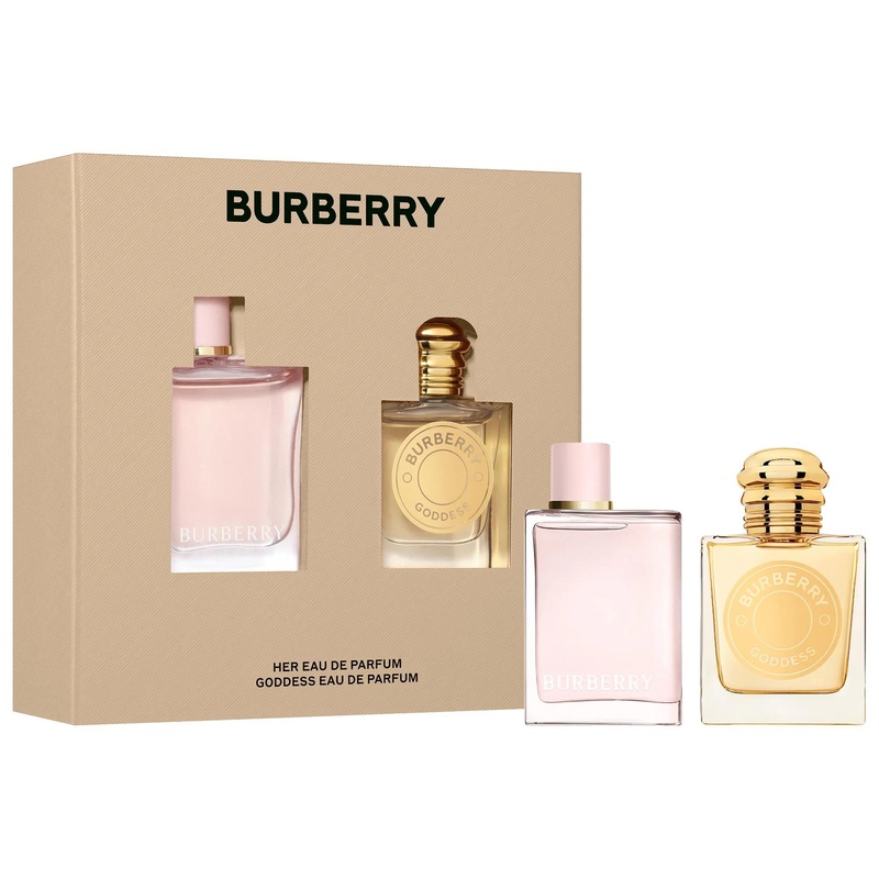 Burberry Mini Perfume Duo Set: Her & Goddess – Travel-Friendly Women’s Fragrance Sampler – Elegant Designer Perfume Gift