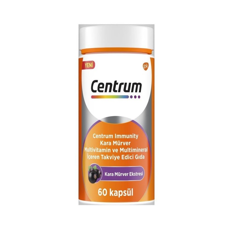 Centrum Immunity Supplement – Boosts Immune System with Vitamin C, Zinc & Elderberry Extract – 60 Capsules