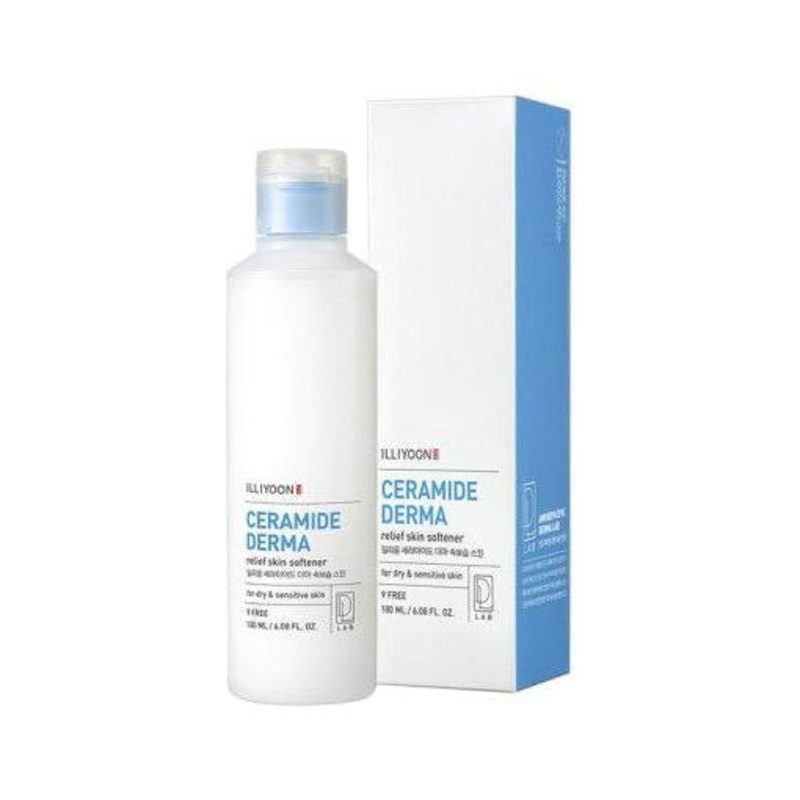ILLIYOON Ceramide Derma Relief Skin Softener  180ml | Calming, Barrier-Strengthening Hydration for Sensitive Skin