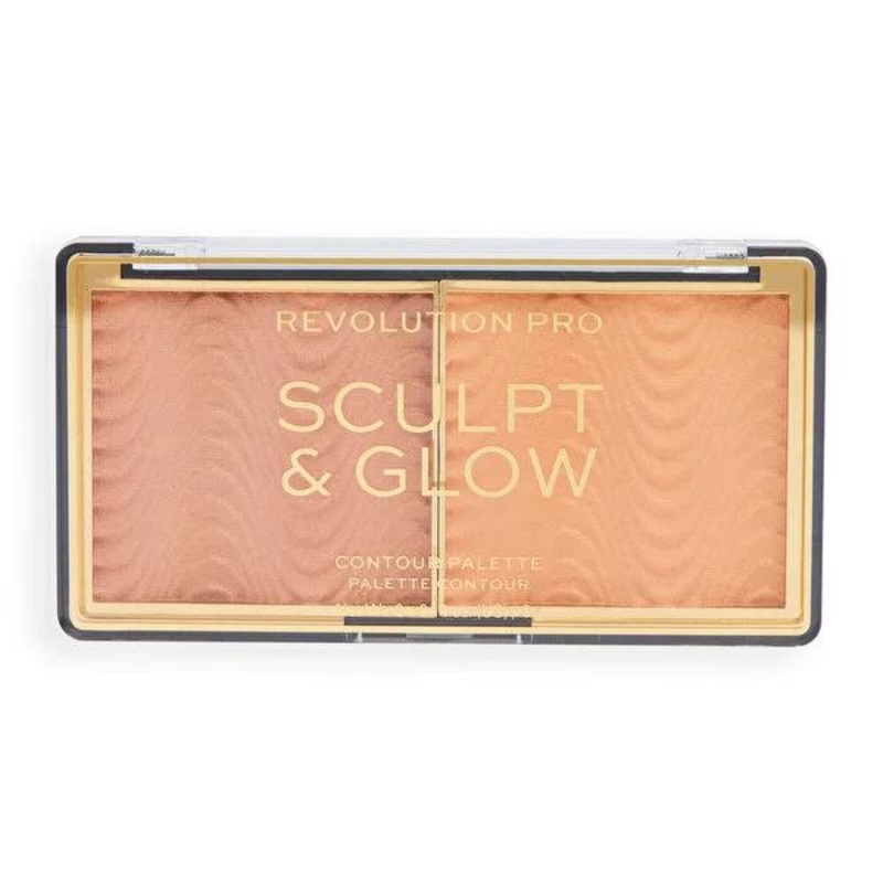 Revolution Pro: Sculpt & Glow Highlighter Palette – Medium Deep – Vegan, Cruelty-Free Makeup for Face Sculpting & Luminous Glow