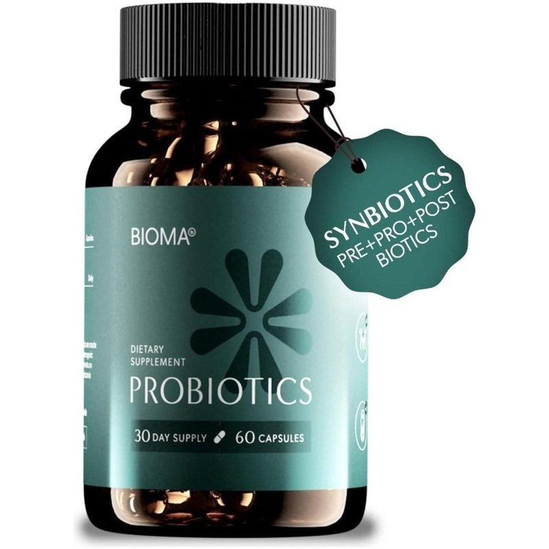 BIOMA Mens Probiotics  60 Capsules | Synbiotic Gut Health & Weight Support Formula for Men