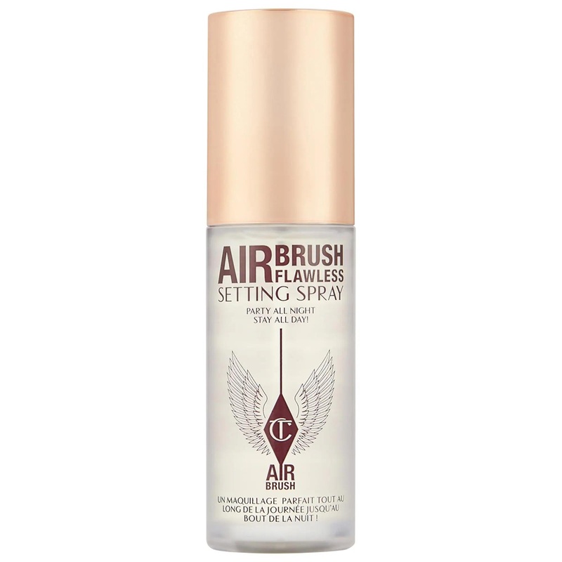 Charlotte Tilbury Mini Airbrush Flawless Setting Spray: 16-Hour Hold, Alcohol & Oil-Free, Hydrating, Pore-Blurring – Vegan & Cruelty-Free