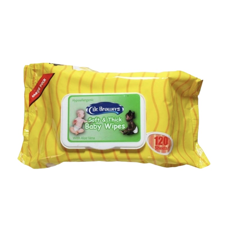 Dr Brown Baby Wipes With Cream