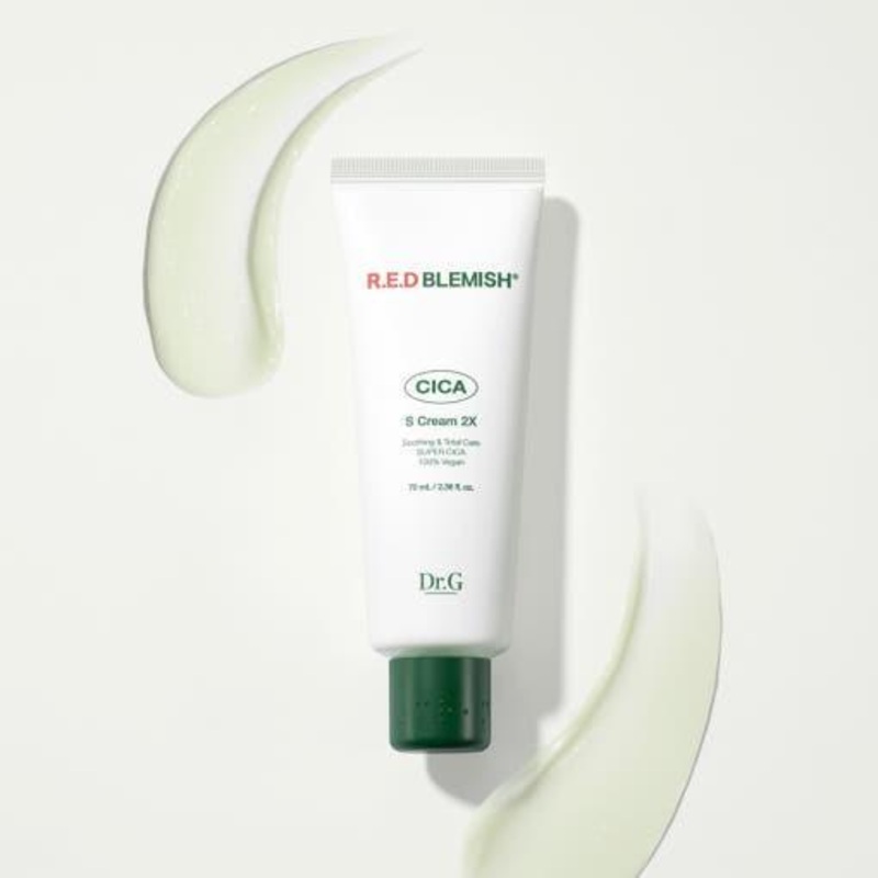Dr.G RED BLEMISH CICA S CREAM 2X  70ml | Vegan Soothing Cream for Blemish-Prone & Sensitive Skin