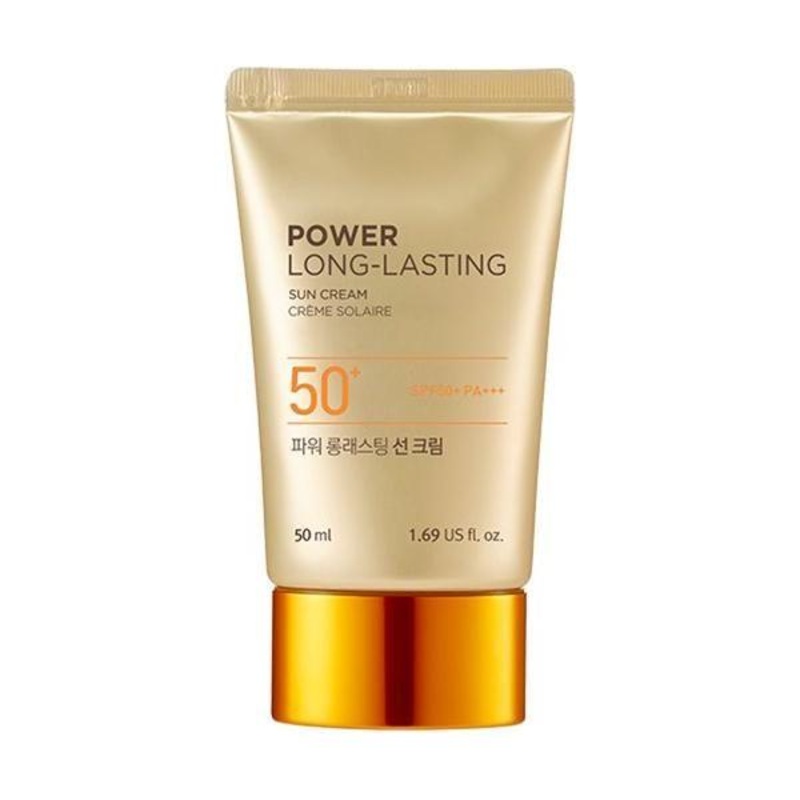 The Face Shop Power Long-Lasting Sun Cream SPF 50+ PA+++  50ml | High-Protection, Waterproof & Skin-Perfecting