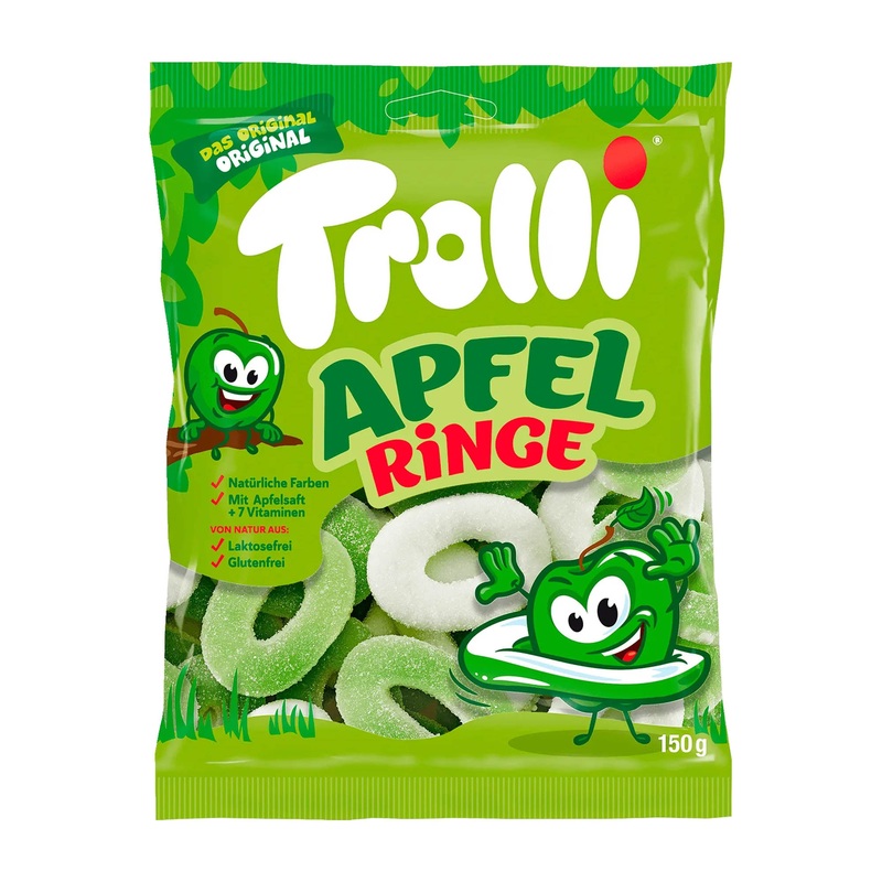 Trolli Apple Rings Sour Candy, 150 g