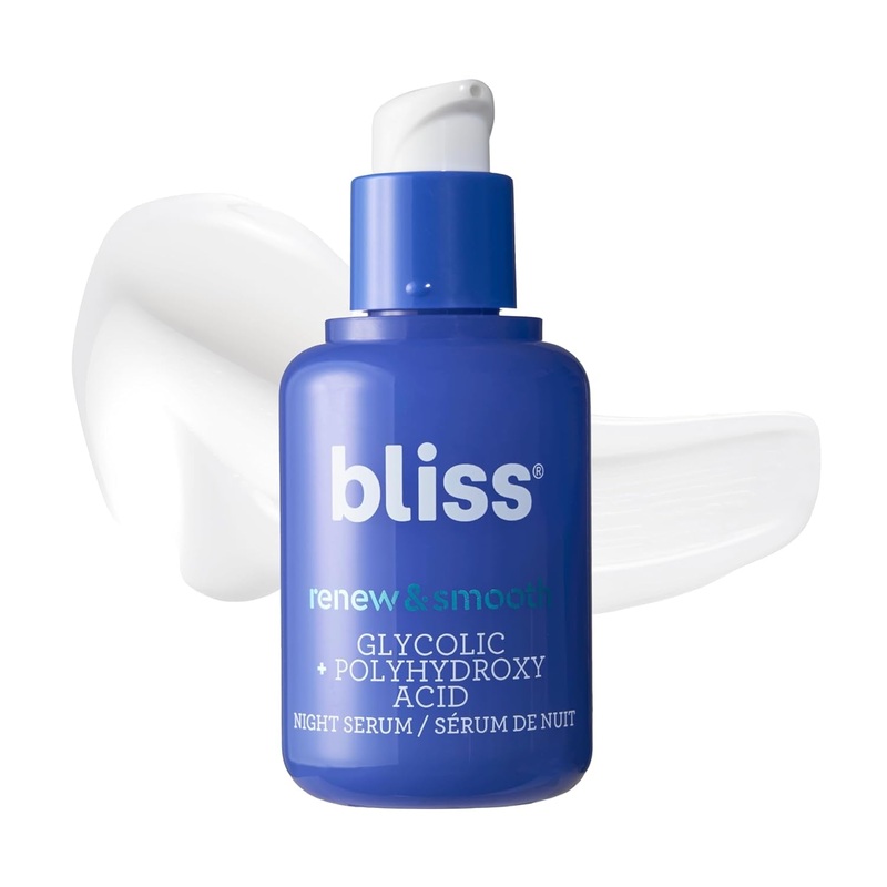 Bliss Renew & Smooth Night Serum  30ml | Glycolic Acid Resurfacing for Radiant, Even Skin 01 – Renew  Smooth Serum