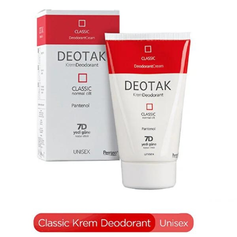 Deotak Deodorant Cream Classic – 35 ml, Long-Lasting Protection for Normal Skin, Dermatologically Tested
