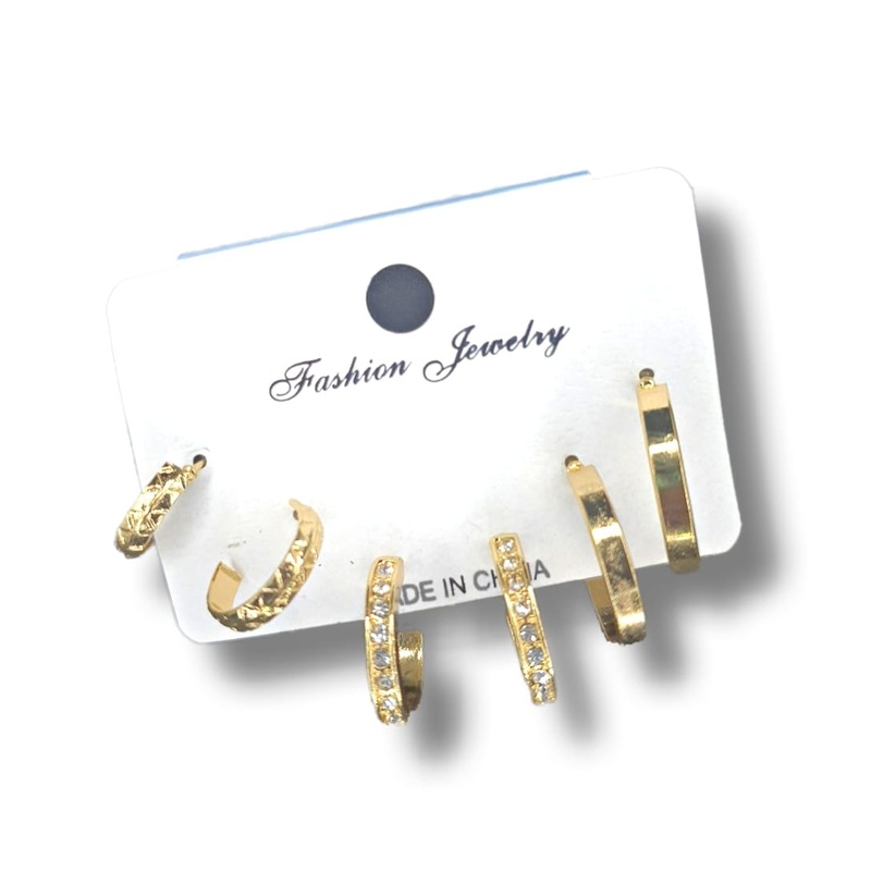 Earings hoops set #506