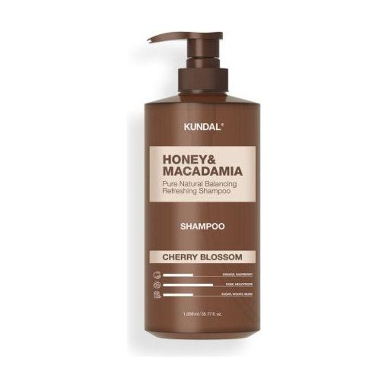 KUNDAL Honey & Macadamia Natural Shampoo  1058ml | Cherry Blossom | Sulfate-Free, Ultra-Gentle & Naturally Nourishing
