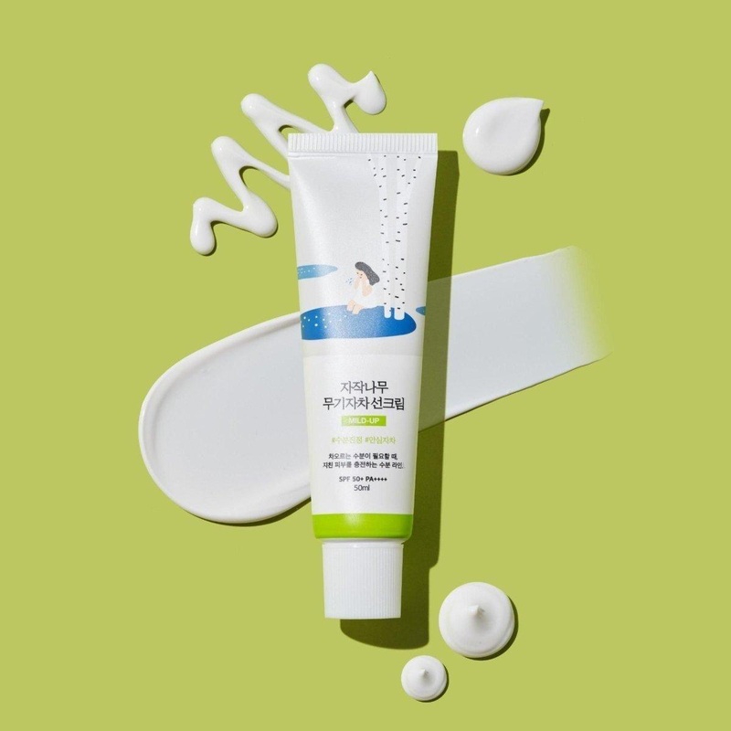 Round Lab Birch Moisturizing Mild-Up Sunscreen – 50ml | Hydrating & Soothing SPF 50