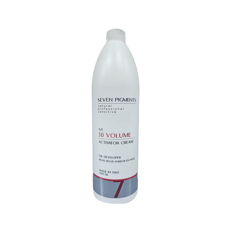Seven Pigments 30 Vol %9 Oxidizing Cream: Professional Hair Dye & Bleach Developer – Vibrant, Consistent Color, 1000 ml