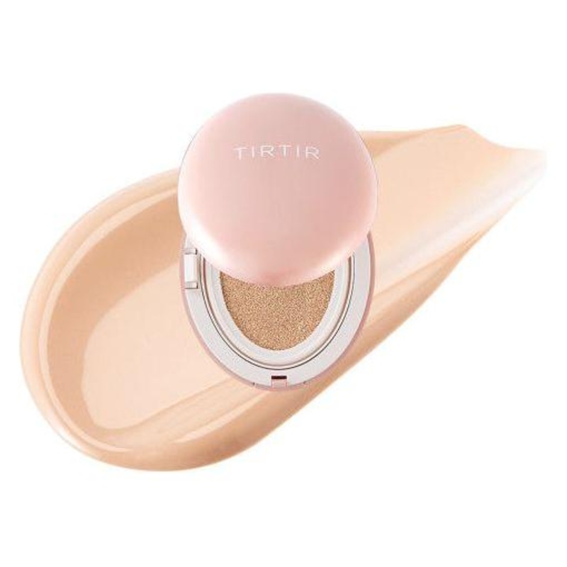 TIRTIR Mask Fit All Cover Pink Cushion [MINI] | 72-Hour Hydrating Coverage in a Travel-Friendly Size #17C