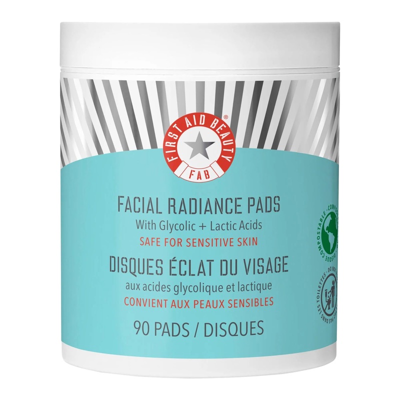 Dermaluxe Facial Radiance Pads – Glycolic + Lactic Acids Exfoliating Pads for Brighter Skin, Vegan & Cruelty-Free