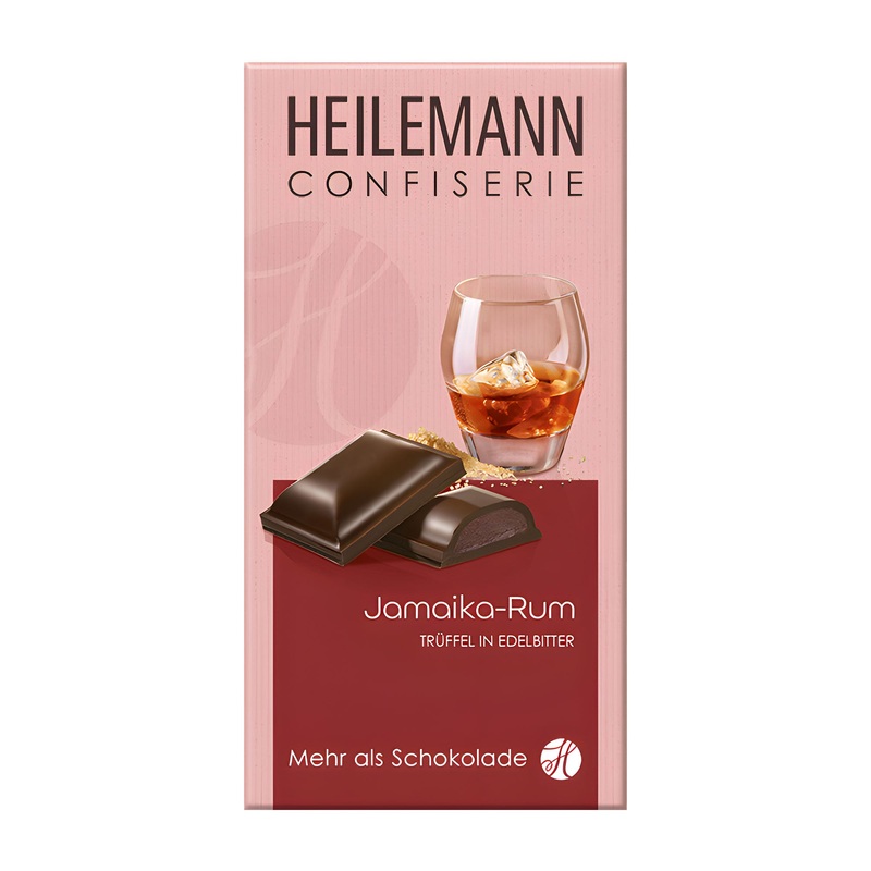 Heilemann Jamaica Rum-Truffle dark chocolate bar, 100 g